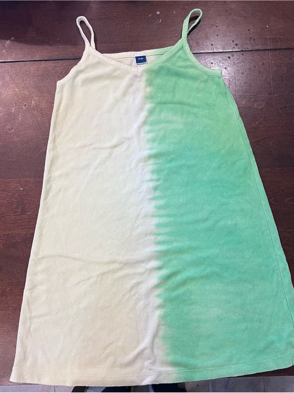 Girls Green & Cream Ombre Tank Dress size medium